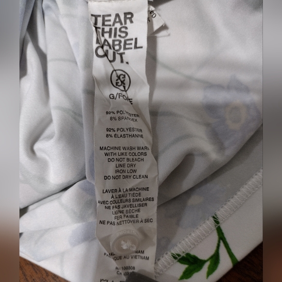 G/FORE Floral Golf Polo Mens M White Green Retro 90s Y2K Sporty Athletic Outdoor - Picture 8 of 8